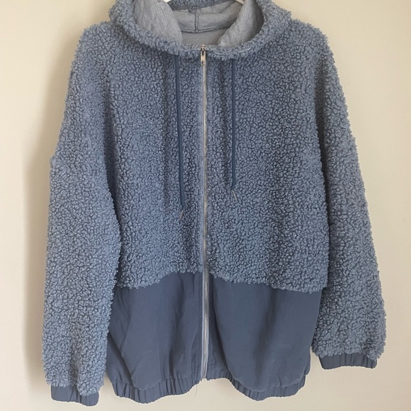 SHEIN. Blue Zip Hoodie. Size SM/M. - Picture 2 of 3